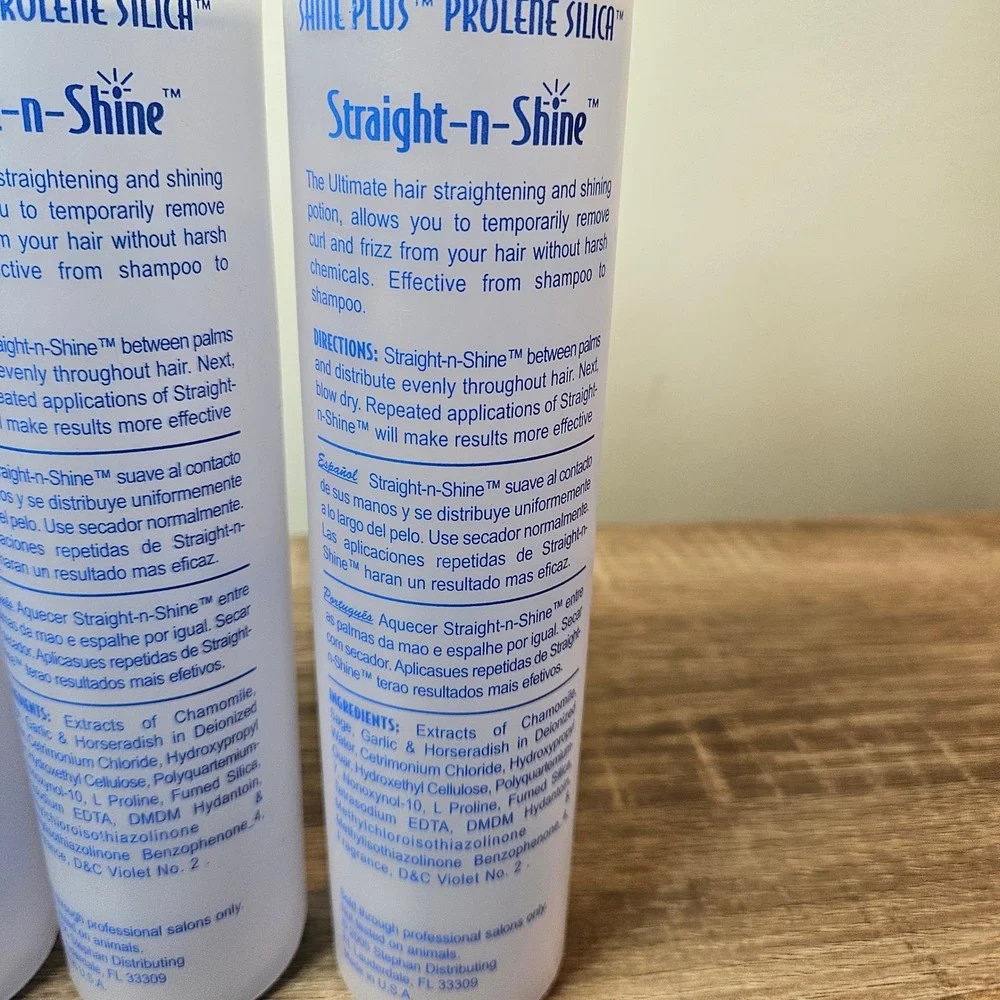 Lot of 4 Image Shine Plus Prolene Silica Straight-n-Shine Hair Shiner 10oz Each